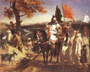 Eugene Delacroix Moroccan Chieftain Receiving Tribute oil on canvas